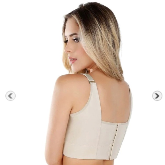 Back smoothing Bra 46 G Pink Nude Longline Bra The TikTok Bra! - Picture 2 of 8